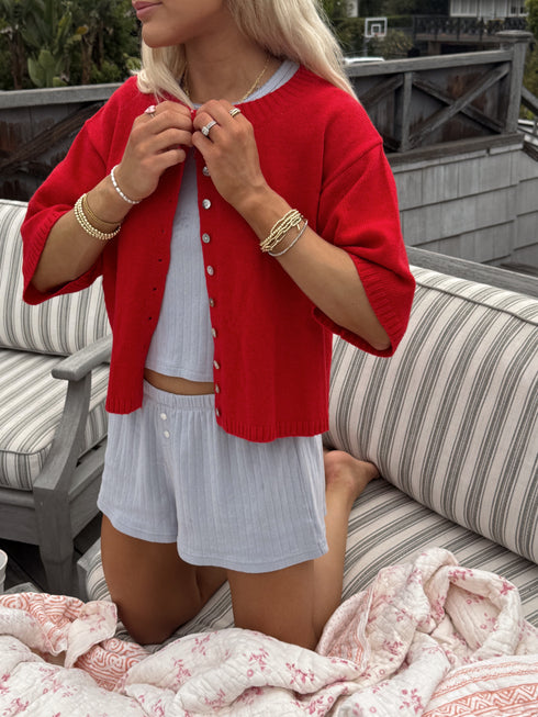 Coastal Cardigan // Red